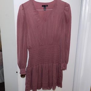 AQUA pink ruched dress, size S